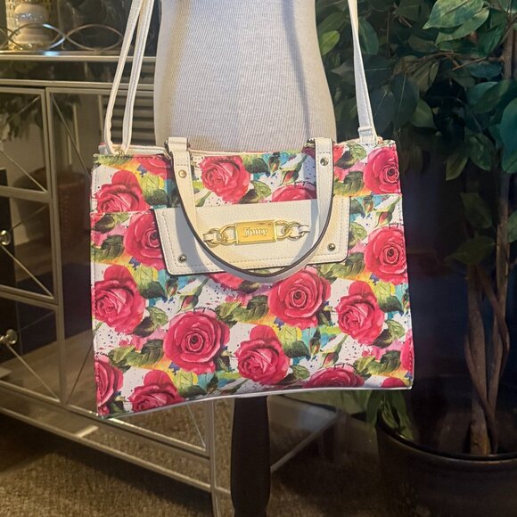 JUICY COUTURE RED ROSE BOUQUET TOTE - Picture 1 of 6